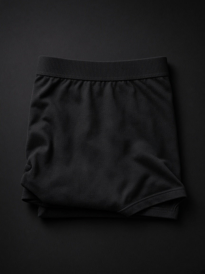 Black cotton boxer briefs